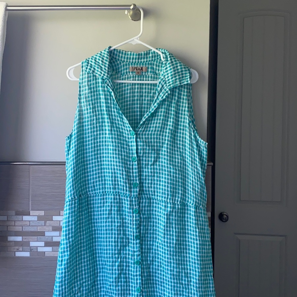 Flax Button Down Midi Dress